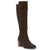 Lucky Brand Women's Dark Brown Bonnay Extra Wide Calf Knee-High Dress Boots