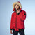 Sinsay Men's Red Faux Fur Trimmed Hood Insulated Jacket