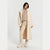 Sinsay Women's Cream Woven Tie-Belted Trench Coat