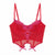 INC International Concepts Women's Red Lace Detail Sheer Support Underwire Bustier Bra