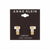 A pair of gold-tone Anne Klein Comfort Cubic Zirconia earrings mounted on a dark brown display card against a white background.
