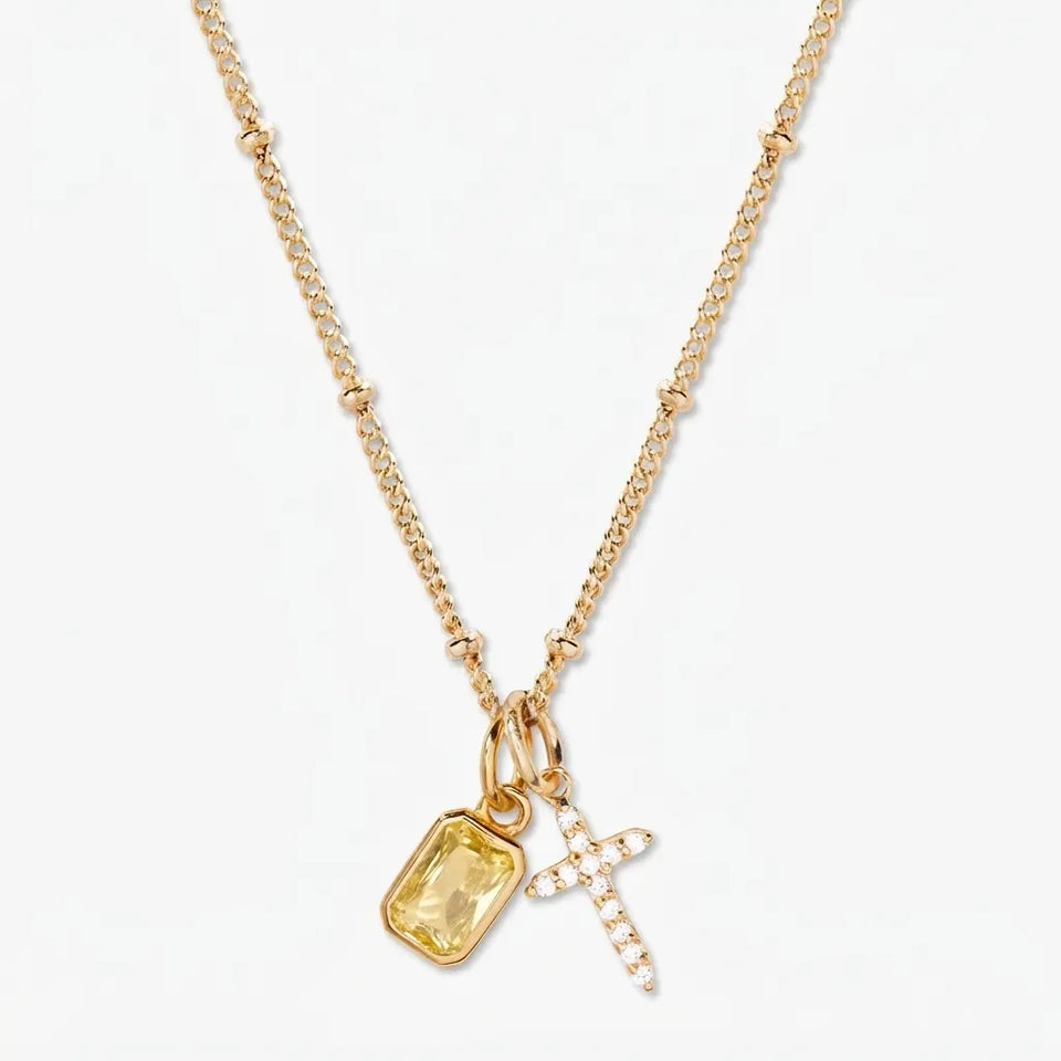Brook & York Women's November Josephine Cross Birthstone Necklace