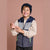 Sinsay Boy's Blue & Gray Color-Blocked Hooded Puffer Vest