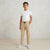 Univibe Boy's Beige Barry Stretch Fleece Cargo Pant