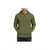 Blue Ice Men's Olive Green Waffle Knit Thermal Pullover Hoodie