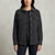 32 Degrees Women's Dark Gray Textured Wool-Blend Overshirt