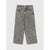 Gray denim jeans with three embroidered star patches on the front, photographed flat against a light gray background.
