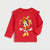 Sinsay Baby Girl's Red Minnie Mouse "Magic Time" Long-Sleeve Ruffle Blouse