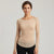Just Polly Women's Beige Ballerina Long Sleeve Top in Mesh Jersey Blouse