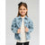 Sinsay Girl's Blue Minnie Mouse Printed Denim Jacket