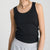 Sinsay Women's Black Ribbed Round Neck Tank Top