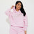 Von Dutch Women's Baby Pink Rhinestone Cropped Hoodie