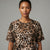 Roudelain Women's Brown All Over Printed T-Shirt