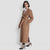 DKNY Women's Camel Wing Collar Asymmetrical Wrap Coat