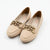 Yaya by Hotiç Women's Beige Chain Detail Slip-On Ballerina Flats