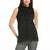 Anne Klein Women's Black Bow-Back Ruffled-Neck Sleeveless Lace Blouse