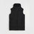 Sinsay Men's Black Hooded Puffer Vest With Vertical Side Pockets