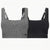 Puma Women's Gray & Black Stretch Fit Lightweight Seamless Sport Bras