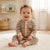 Sinsay Girl's Beige Striped Long-Sleeves Chest Print Overall