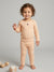 Sinsay Girl's Beige Ribbed Long-Sleeves Bodysuit