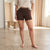 State Of Day Women's Brown Seamless Short Shapewear