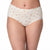 Bali Women's Off White Floral High-Waist Briefs