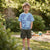 Sinsay Boy's Blue All Over Printed Crew-Neck T-Shirt