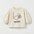 Zara Baby Girl's Off White "Love Means Family" Embroidery Sweatshirt | Zara In Lebanon
