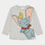 Zara Girl's Light Grey Elephant Graphic Print Long Sleeve Blouse | Zara In Lebanon