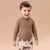 Sinsay Boy's Brown Ribbed Roll-Neck Collar Bodysuit