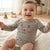 Sinsay Baby Boy's Cream & Grey Striped Reindeer Graphic Bodysuits