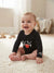 Sinsay Baby Boy's Charcoal Monster Face Printed Long-Sleeves Bodysuit