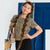 Sinsay Girl's Brown & Black Leopard Print T-Shirt