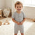 Sinsay Boy's Light Grey Short-Sleeve Ribbed Romper