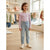 Sinsay Girl's Lilac & White Striped Ribbed Blouse