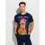 Sinsay Men's Navy All Over Printed Crew-Neck T-Shirt