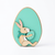 SD Decorative Wooden Egg With Rabbit And Flower, 15 x 10 x 2 cm | SD In Lebanon