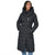 DKNY Women's Black Maxi Hooded Puffer Coat