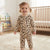 Sinsay Girl's Beige All-Over Leopard Print Long-Sleeves Overall