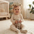 Sinsay Baby Girl's Beige Subtle Floral Pattern Pajama Set