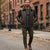 Calvin Klein Men's Dark Brown Leather Sherpa-Collar Bomber Jacket