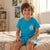 Sinsay Boy's Blue Soccer Ball Pattern Shorts Pajama Set