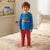 Sinsay Boy's Red & Blue Printed Long-Sleeves Pajama Set