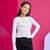 Sinsay Girls White Ribbed Plain Blouse