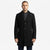 Sean John Men's Black Single-Breast Wool Blend Coat
