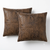 Venca Brown Suede Throw Pillowcase, 2 pieces, 40x40cm | Venca In Lebanon