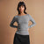 Sinsay Women's Light Grey Boat Neckline Basic Blouse