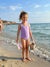 Sinsay Girl's Light Purple Subtle Patterned Swimsuit