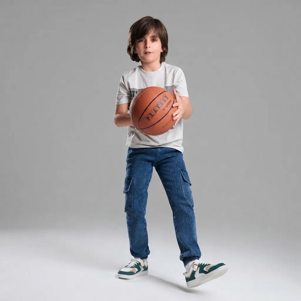 Sinsay Boy's Blue Denim Cargo Jogger