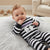 Sinsay Baby Girl's Black & White Striped Infant Overall